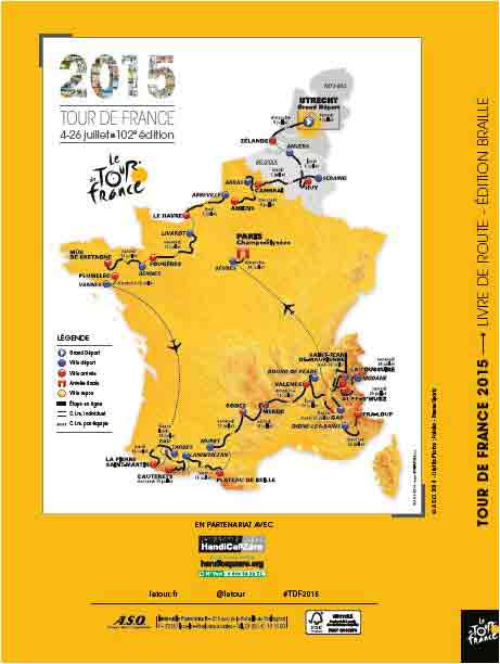 Tour de France 2015 édition Braille caractères agrandis handicapzéro