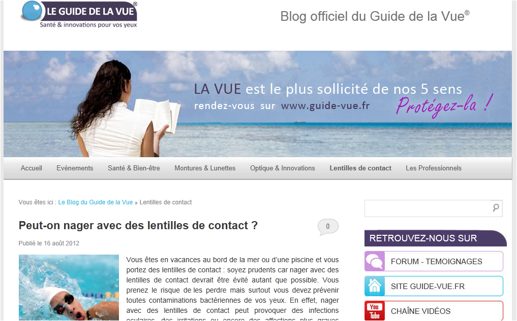 blog officiel du guide de la vue